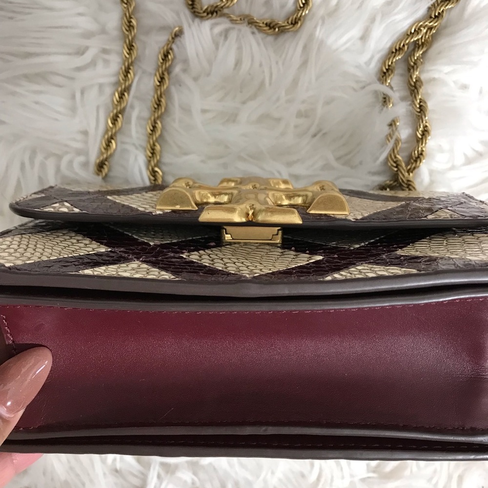SOLD LIMITED Tory Burch Eleanor Snakeskin Crossbody Camera Bag - Picture 12 of 17